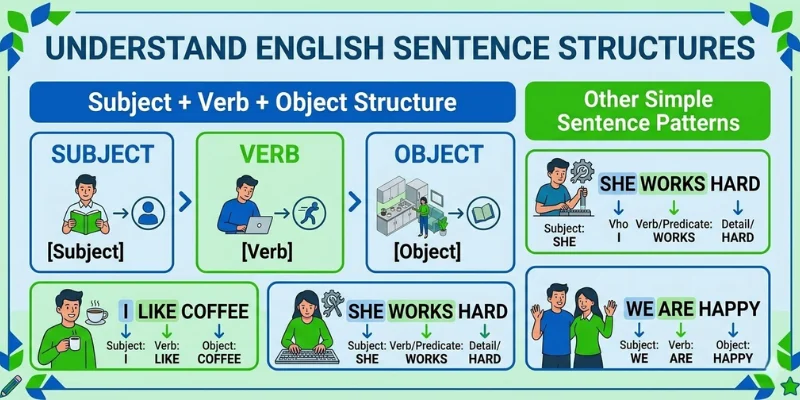 simple sentence structure english