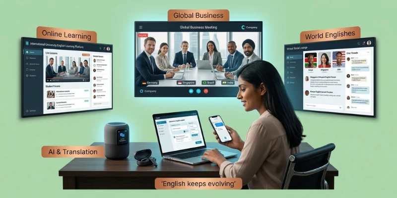 Why English Is A Global Language And Why It Still Matters Future of English as a global language shaped by AI, online learning, technology, and World Englishes