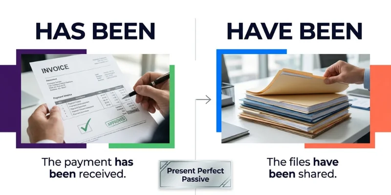 Has Been and Have Been in present perfect passive voice with professional examples