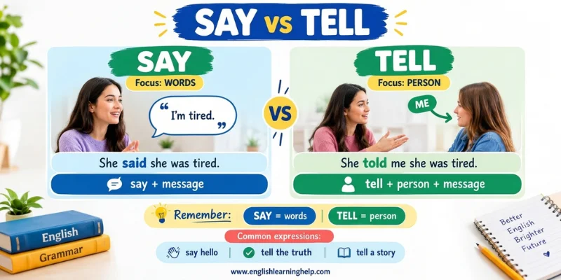 SAy vs tell. What is the difference between them.