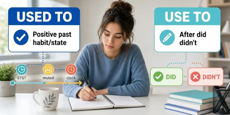 Use To or Used To difference with did and didn’t examples